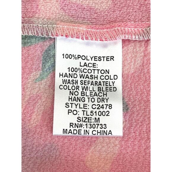 Umgee Babydoll Mixed Print Dress Sz M Pink Boho Feminine Artsy Vintage Inspired - Picture 13 of 15